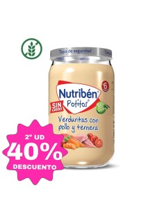 Potito Verduritas con Pollo y Ternera | Nutribén - Nappy.es