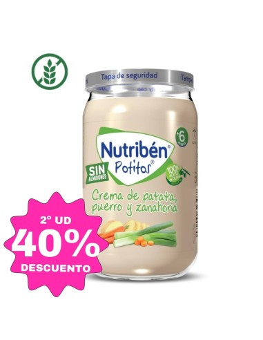 Potito Crema de Patatas, Puerro y Zanahoria | Nutribén - Nappy.es