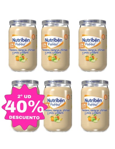 Oferta 6 potitos frutas variadasNutribén