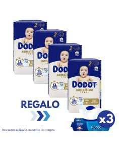 Dodot Sensitive Talla 2 (696 uds) - Pack 4 Cajas | Nappy