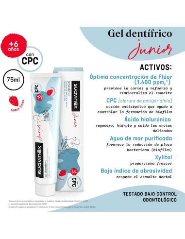 Gel dentífrico infantil 75ml | Suavinex - Nappy.es