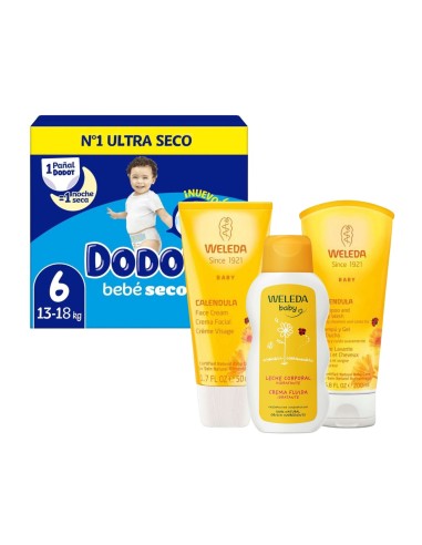 Pack Dodot Talla 6 (96uds) + Cuidado Weleda - Nappy.es