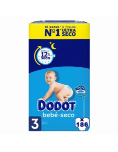 Pack Talla 3 Dodot 186uds + Elegir Crema Pañal 2