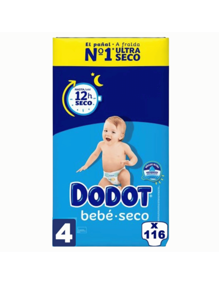 Pack Talla 4 Dodot 116uds + Toallitas Sensitive 840uds + Elegir Crema Pañal