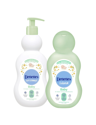 Pack Denenes Gel-Champú 400 ml + Colonia Sin Alcohol 500 ml Natural para Bebé