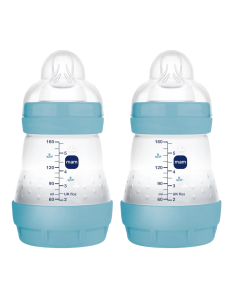 Biberón Easy Start anticólicos azul 160ml 0-2M | Mam Baby - Nappy.es