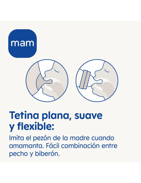 Biberón Easy Start anticólicos azul 160ml 0-2M | Mam Baby - Nappy.es