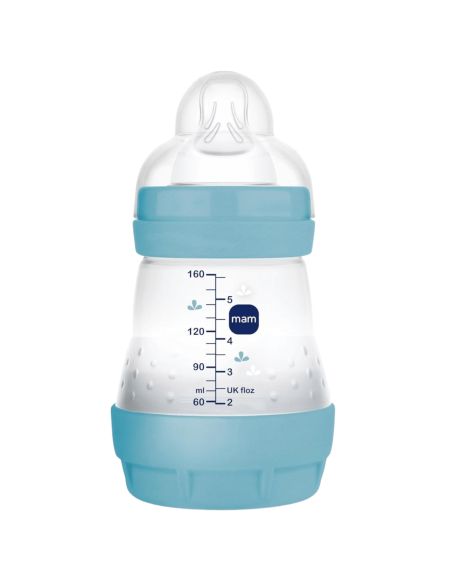 Biberón Easy Start anticólicos azul 160ml 0-2M | Mam Baby - Nappy.es