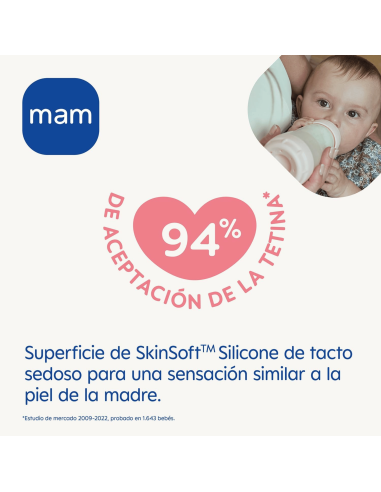 Biberón Easy Start anticólicos rosa 160ml 0-2M | Mam Baby - Nappy.es