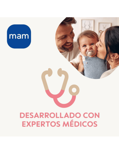 Biberón Easy Start anticólicos rosa 160ml 0-2M | Mam Baby - Nappy.es