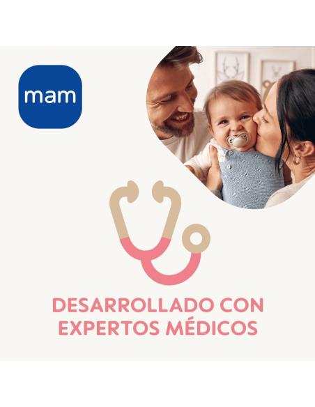Biberón Easy Start anticólicos rosa 160ml 0-2M | Mam Baby - Nappy.es