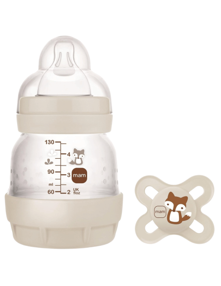 Biberón anticólicos 130ml + Chupete Original 0-2M | Mam Baby - Nappy.es