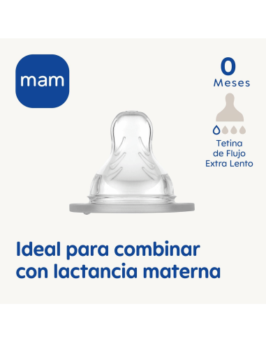 Biberón anticólicos 130ml + Chupete Original 0-2M | Mam Baby - Nappy.es
