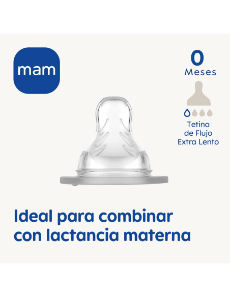 Biberón anticólicos 130ml + Chupete Original 0-2M | Mam Baby - Nappy.es