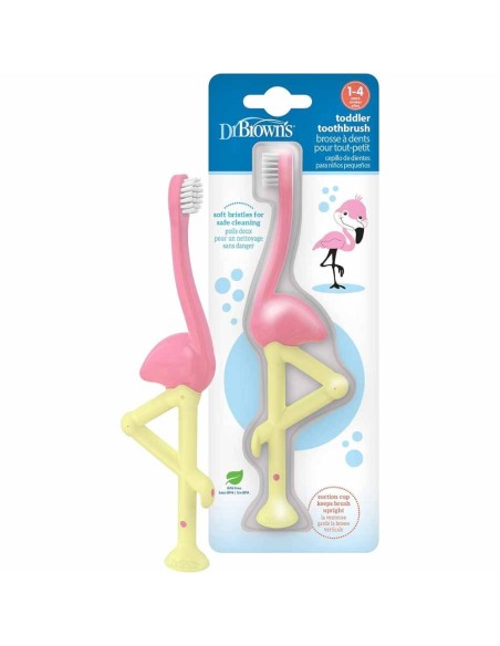 Cepillo de Dientes Infantil Dr. Brown’s Flamenco – Suave y Seguro para Bebés