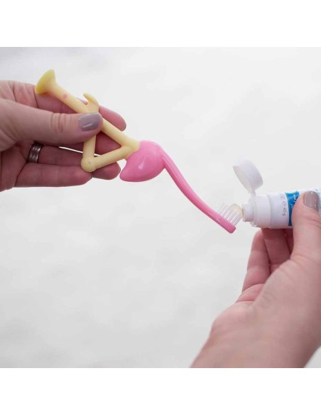 Cepillo de Dientes Infantil Dr. Brown’s Flamenco – Suave y Seguro para Bebés