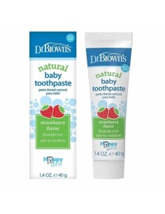Dr. Brown’s Pasta de Dientes Natural 0–3 Años Fresa 40 g – Sin Flúor