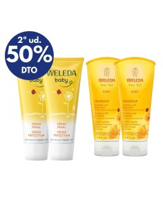 Oferta Set 2 Crema Pañal Caléndula +  2 Champú y Gel Caléndula