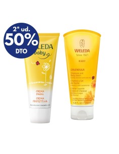 Set Crema Pañal Caléndula (75 ml) + Champú y Gel Caléndula (200 ml) Weleda