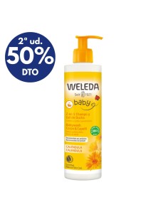 Champú y Gel de ducha caléndula BIO 2 en 1 400 ml | Weleda - Nappy.es