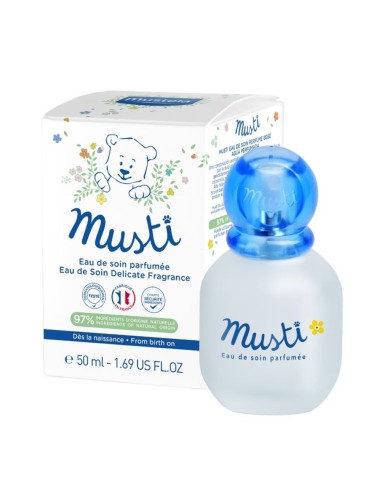 Colonia Mustela Musti 50 ml | Perfume suave para bebés sin alcohol