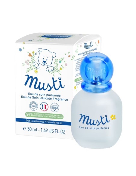 Colonia Mustela Musti 50 ml | Perfume suave para bebés sin alcohol