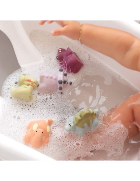 Red de Muñecos de Baño dinosaurios (5 piezas) +4m Kiokids - Nappy.es