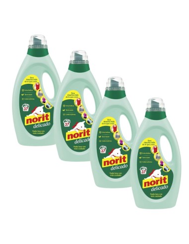 Pack 4 uds Detergente Líquido Delicado a Máquina 1125 ml Norit