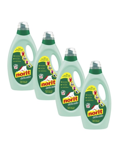Pack 4 uds Detergente Líquido Delicado a Máquina 1125 ml Norit