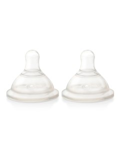 Tetinas de Recambio Flujo Rápido +3M Kiokids 2U Silicona Boca Ancha 2