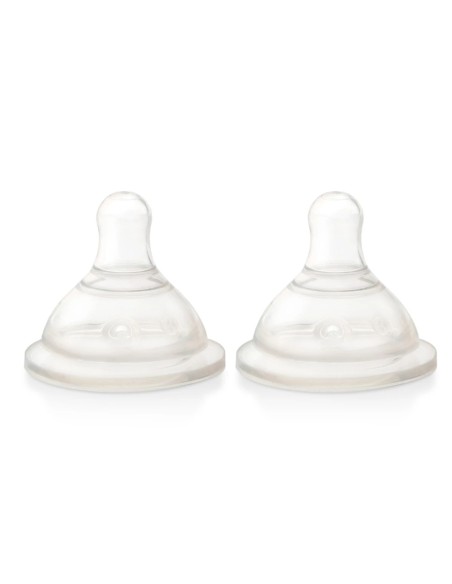 Tetinas de Recambio Flujo Rápido +3M Kiokids 2U Silicona Boca Ancha