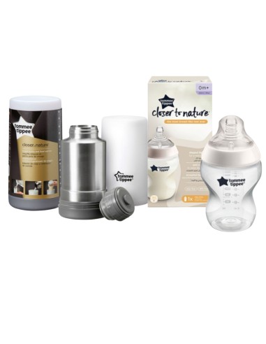 Pack termo calentador viaje To Nature + Biberón Tommee Tippee