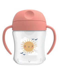 Vasos aprendizaje rosa sol 180ml +6m Dr. Brown’s