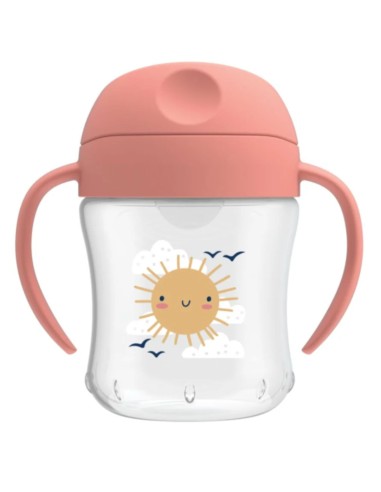 Vasos aprendizaje rosa sol 180ml +6m Dr. Brown’s