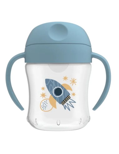 Vaso aprendizaje azul cohete 180ml +6m Dr. Brown’s