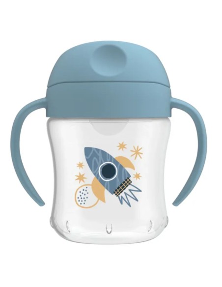 Vaso aprendizaje azul cohete 180ml +6m Dr. Brown’s