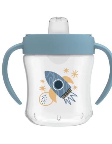 Vaso aprendizaje azul cohete 180ml +6m Dr. Brown’s