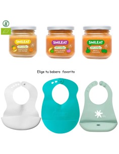 Pack Tarritos Ecológicos Smileat + Babero a elegir