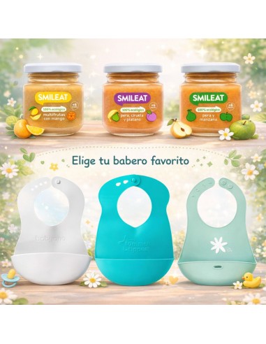 Pack Tarritos Ecológicos Smileat + Babero a elegir