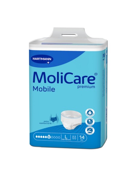 MoliCare® Premium Mobile 6 Gotas Talla L 56 uds | Pants Incontinencia Moderada