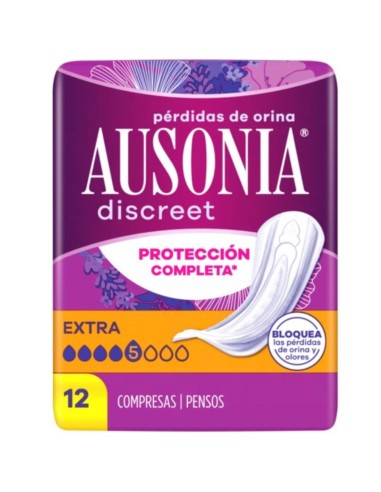 Compresas para pérdidas de orina discreet extra 12uds Ausonia
