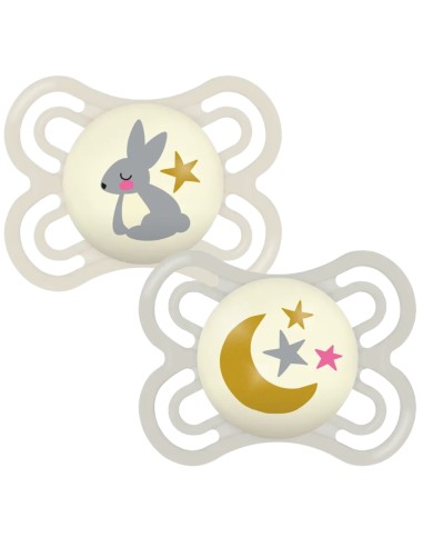 Chupete Perfect Night  2-6 meses color neutro 2 uds Mam Baby