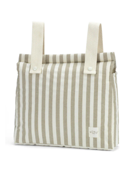 Bolso panera rayas beis 30x34cm koku baby