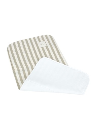 Cambiador impermeable rayas beige koku baby