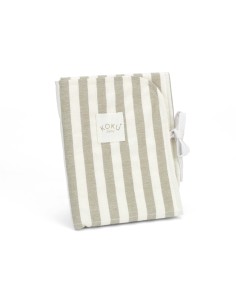 Cambiador impermeable rayas beige koku baby