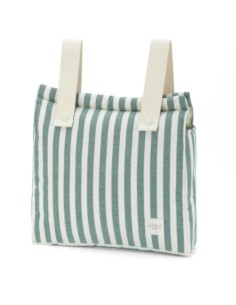 Bolso panera rayas verde 30x34cm koku baby