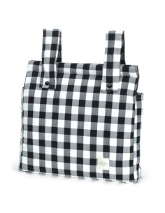Bolso panera cuadrados negros 30x34cm koku baby