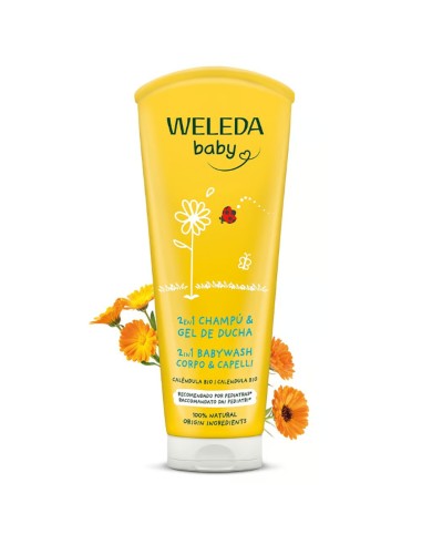 Champú y Gel de Ducha de Caléndula 200ml Weleda