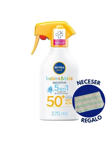 NIVEA SUN Kids Sensitive 5 en 1 Spray Solar FPS50+ 270 ml