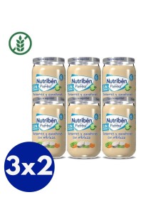 Oferta 6 potitos suprema merluza, zanahoria y guisantes Nutribén